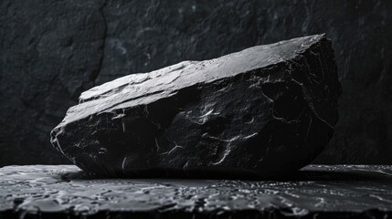 Poster - A large rock sitting on top of a table. Suitable for various design projects