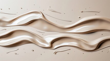 Poster - A close up of a liquid wave on a surface. Ideal for backgrounds or textures