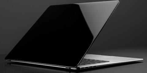 Aufkleber - A modern laptop computer placed on a table. Suitable for technology concepts