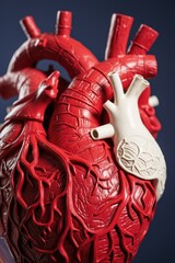 Wall Mural - a realistic model of a human heart displayed on a table. suitable for medical and educational purpos