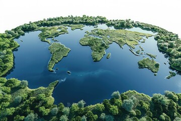 Poster - A stunning aerial view of the earth. Perfect for environmental and travel concepts