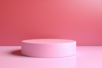 Aufkleber - Simple white object on a bright pink background, perfect for various design projects