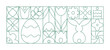 © Purrga - Abstract line easter geometric eggs, bunny, tulips, candle. Spring outline easter eggs poster