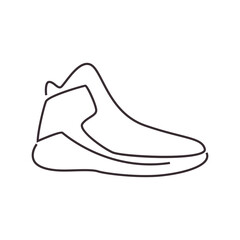 Sticker - young shoe line icon logo vector