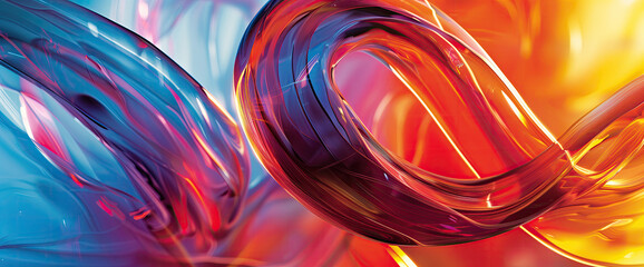 Wall Mural - swirly colorful abstract background