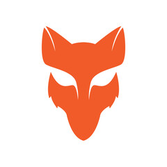 Canvas Print - head fox icon logo vector