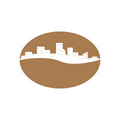 Poster - city coffee icon logo vector