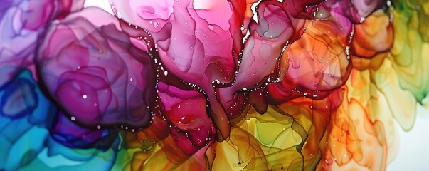 Wall Mural - A detail from an alcohol ink painting
