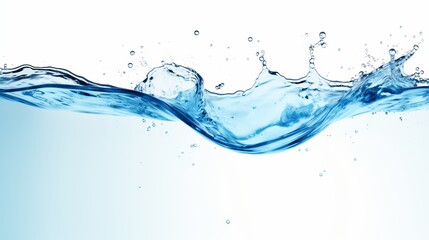 Canvas Print - Blue water splash isolated on white background