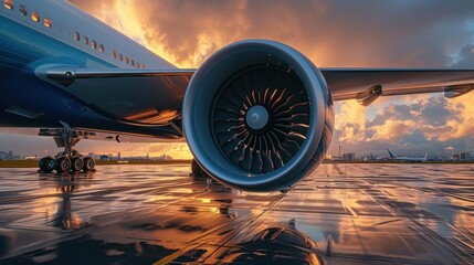 Wall Mural - A turbofan engine of a passenger aircraft