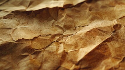Poster - Detailed close-up of brown paper texture. Suitable for backgrounds and design projects