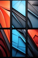 Poster - A set of four different colored abstract backgrounds. Perfect for various design projects