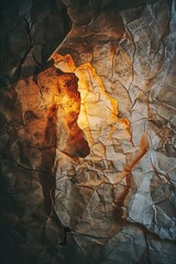 Poster - A close up of a piece of paper with a light shining on it. Ideal for business or education concepts