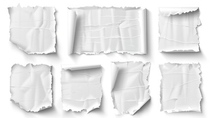 Poster - Collection of torn paper pieces, suitable for various design projects