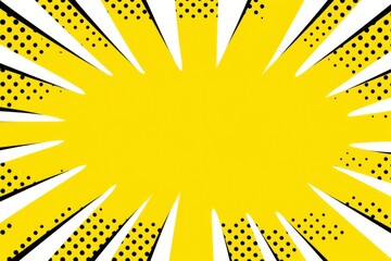 Poster - Bright yellow and black sun burst background, perfect for adding a pop of color to your designs