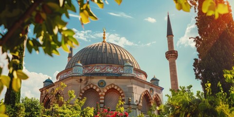 Aufkleber - A large building with a dome on top. Suitable for architectural projects