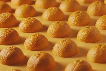 Fresh oranges displayed on a table, perfect for food and nutrition concepts