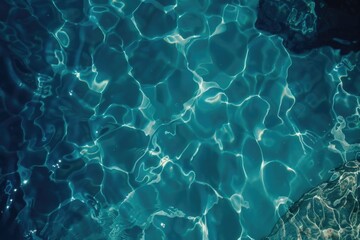 Poster - Clear close up view of water in a pool. Perfect for summer themes