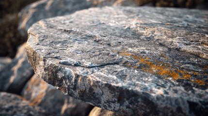 Aufkleber - Close up of a rock covered in moss, perfect for nature backgrounds