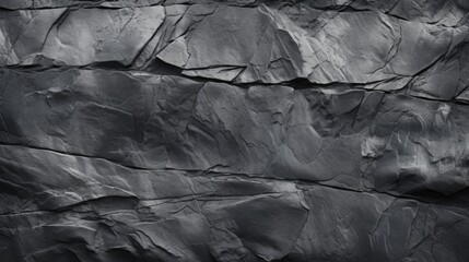Poster - A black and white photo of a rugged rock face. Suitable for geological or outdoor themed projects