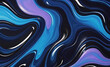 blauer und schwarzer abstrakter, farbenfroher, psychedelischer, organischer, flüssiger Farbtinten-Marmor-Texturhintergrund. dunkle, fließende Oberflächenwellen-Bewegungsmischung, zufälliges Muster.