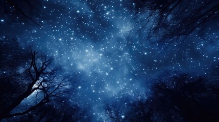 Poster - A beautiful night sky filled with twinkling stars. Perfect for backgrounds or astronomy concepts