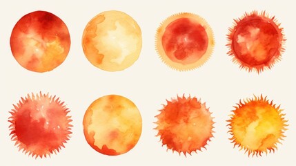 Aufkleber - Various types of fruit arranged on a white background. Ideal for food and nutrition concepts