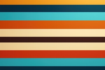Poster - Striped wallpaper with clock, suitable for interior design projects