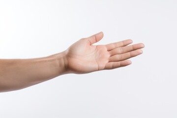 Poster - A person holding their hand out in the air. Suitable for various concepts