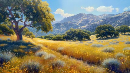 Canvas Print - Summer day at the chaparral 