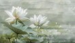 lotus flowers on a background in the style of textural elements and collages Generative IA