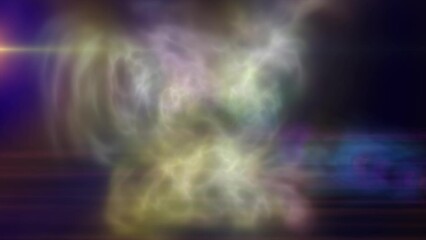 Wall Mural - Green energy cosmic dust and wave lines futuristic magical glowing bright. Abstract background. Video in high quality 4k, motion design