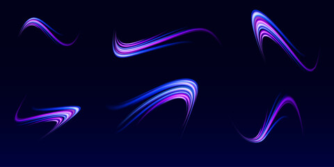 Poster - Panoramic high speed technology concept, light abstract background