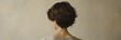 © pundapanda - Rear view of a girl with short brown hair, care and hair care concept, banner