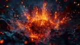 Fototapeta  - Gas flame for cooking or blowing, easy to control the fire Generative AI