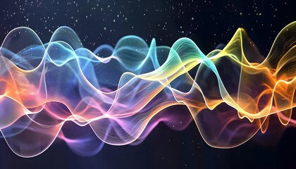 Dynamic Abstract Colorful Waves in Motion