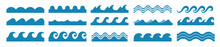 Water Wave. Zigzag Line. Water Logo, Symbol Vector Collection. Line Art Wave Pack Logo Design