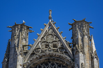 Flamboyant and Renaissance styles Saint Jacques Church of Dieppe (Eglise Saint-Jacques) dates back to the 12th century. Dieppe, Seine maritime, Normandy, France.