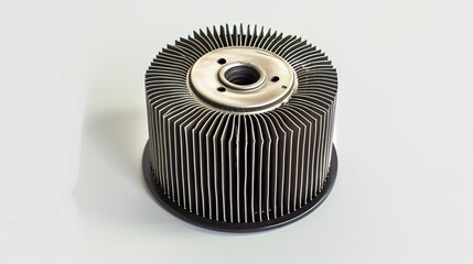 Air filter (Car part), white background, isolated image