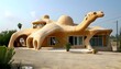 strange camel building in desert house architecture 