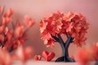 paper craft flower tree and heart
