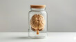 Cerveau humain conservé en bocal, un organe dans une jarre en verre