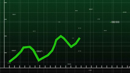 Poster - Animation of diagram and data processing on black background