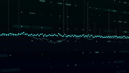 Poster - Animation of diagram and data processing on black background