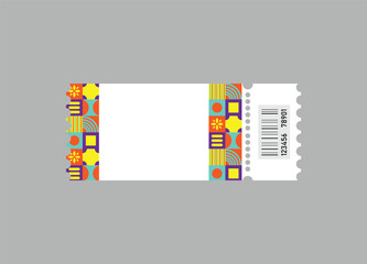 Poster - Blank gift voucher template with geometric design art