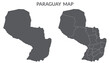 © Supatra - Paraguay map. Map of Paraguay in grey set