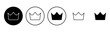 Crown icon set. crown vector icon