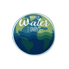 Aufkleber - World water day. Save water for ecology and environment conservation concept design. Vector illustration.