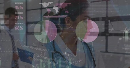 Poster - Animation of financial data processing over diverse doctors