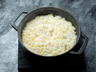 Sticker - glutinous millet rice in a cauldron 